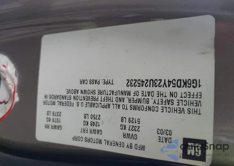 2003 Cadillac Deville Standard from USA, damaged, VIN 1G6KD54Y23U245232